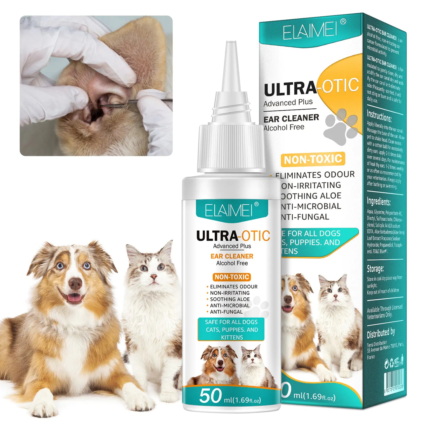 ELAIMEI Pet Ear Cleaning Liquid (50ml)